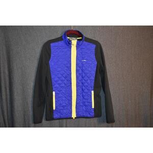 Lauren Ralph Lauren Women's Medium LRL Active Quilted Full Zip Jacket Blue Black